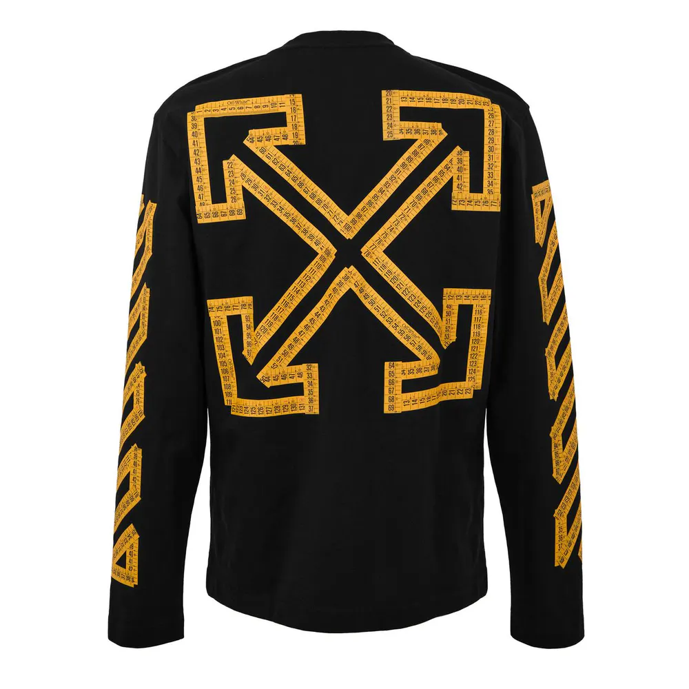 Off White Men's Tape Cotton Long Sleeve T-Shirt detail 2