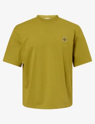 STONE ISLAND Dyed Patch Logo Cotton T-Shirt