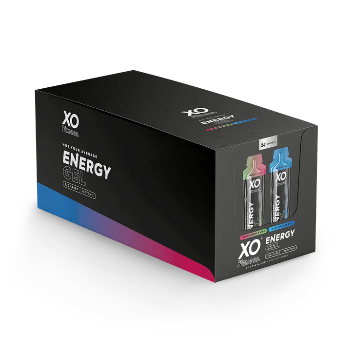 XO Fitness Energy Gels - 24 Pack - Strawberry Lime & Blue Raspberry