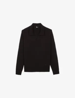 THE KOOPLES Open-Collar Long-Sleeve Wool Jumper