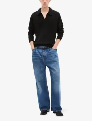 THE KOOPLES Open-Collar Long-Sleeve Wool Jumper detail 2