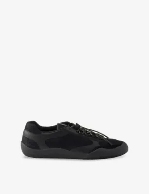PRADA Speedrock Leather and Mesh Trainers - BLACK - EUR 42.5 / 8.5 UK MEN in BLACK – Mens | Trainers | Lace up trainers