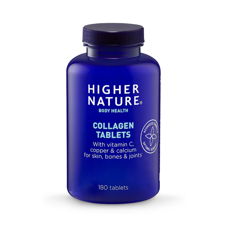 Higher Nature Collagen Tablets - 6000mg Sustainable & Science-Backed Naticol® - With Vitamin C - 180 Tablets