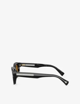 BRUNELLO CUCINELLI BC4018S Jared Rectangle-Frame Acetate Sunglasses detail 2