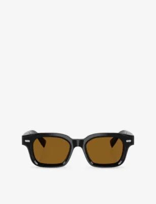 BRUNELLO CUCINELLI BC4018S Jared Rectangle-Frame Acetate Sunglasses