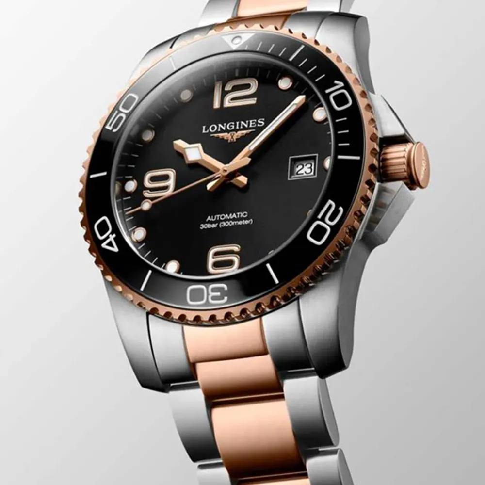 Longines HydroConquest 41mm Mens Watch in Black, additional product view 3