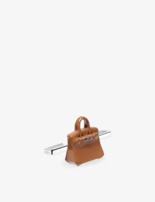 POUBEL Bag Enamel And Rhodium-Plated Sterling Silver WHOOP Charm detail 3