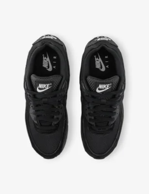 For Him Air Max 90 Woven Trainers - 7 in BLACK BLACK LIGHT SMOKE, additional product view 2