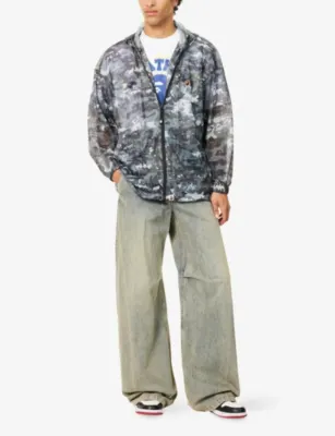 A BATHING APE Multi-Pixel Camo-Print Mesh Hoody detail 2