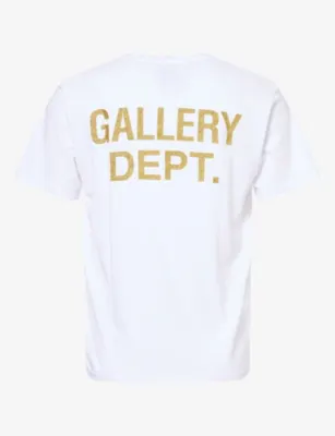 GALLERY DEPT Glitter-Logo Relaxed-Fit Cotton T-Shirt