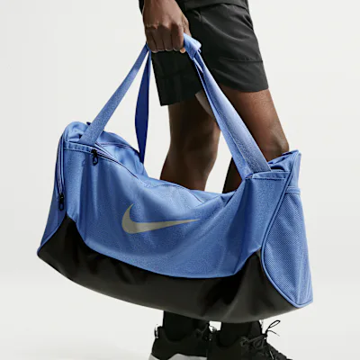 Nike Brasilia Training Duffel Bag (Medium, 60L) - Indigo Storm/Black/Reflect Silver