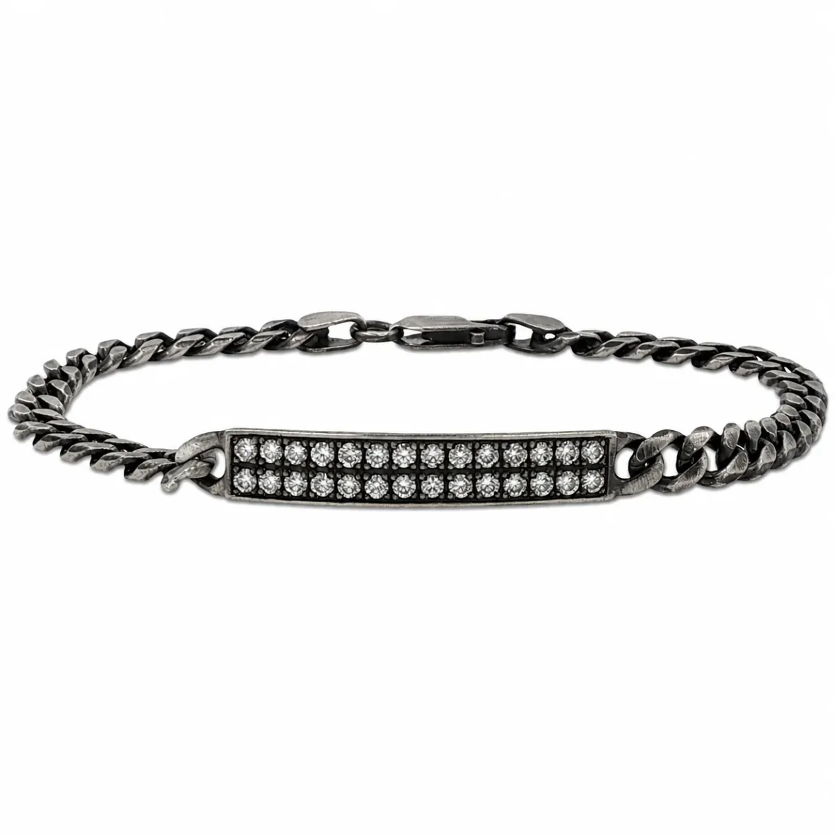 RINA - SUNNY 2 Oxidized Silver Diamond Bracelet 6mm 71556 – Bracelet