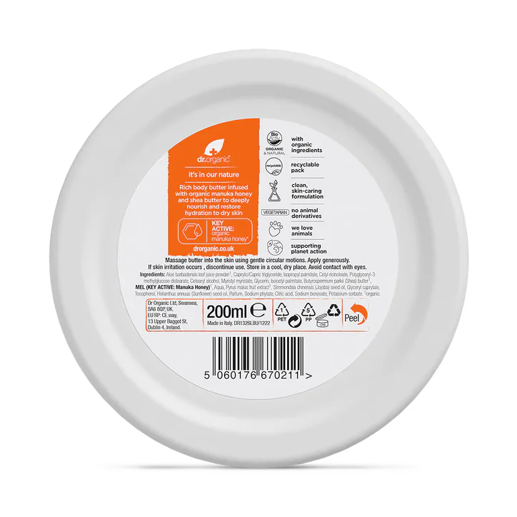 Dr Organic Manuka Honey Body Butter 200ml detail 2