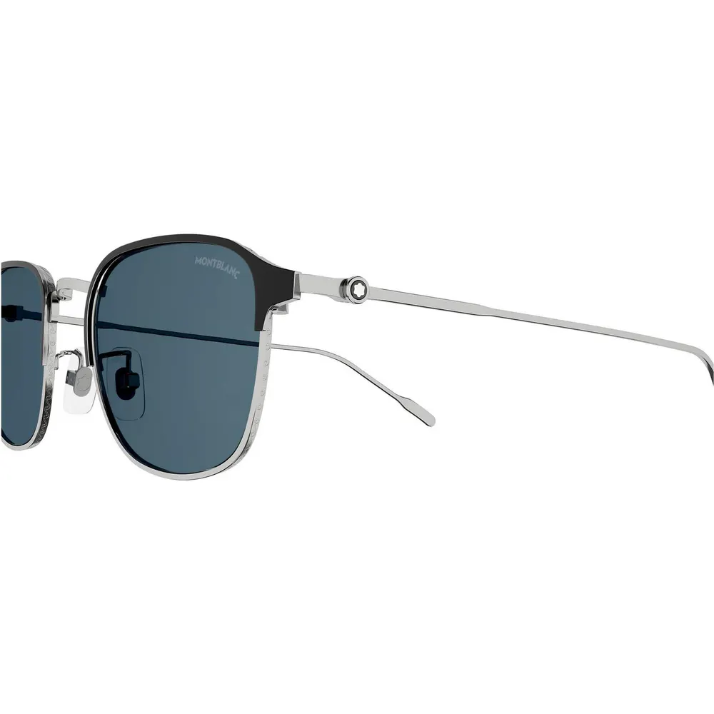 Montblanc Montblanc Mens MB0189S Metal and Acetate Full Rim Round Sunglasses detail 3