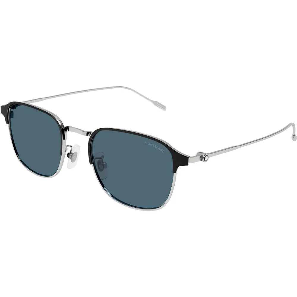 Montblanc Montblanc Mens MB0189S Metal and Acetate Full Rim Round Sunglasses