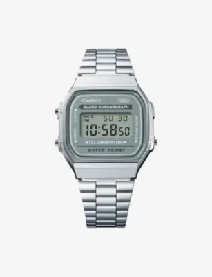 CASIO A168WA-3AYES Vintage Stainless-Steel and Resin Quartz Watch