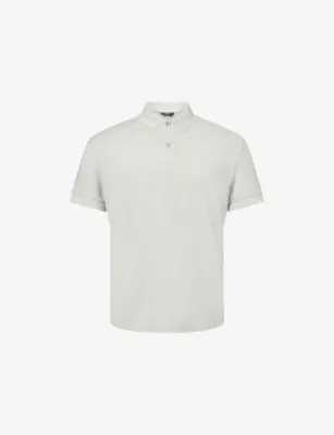 7 FOR ALL MANKIND Short-Sleeve Cotton-Blend Polo Top