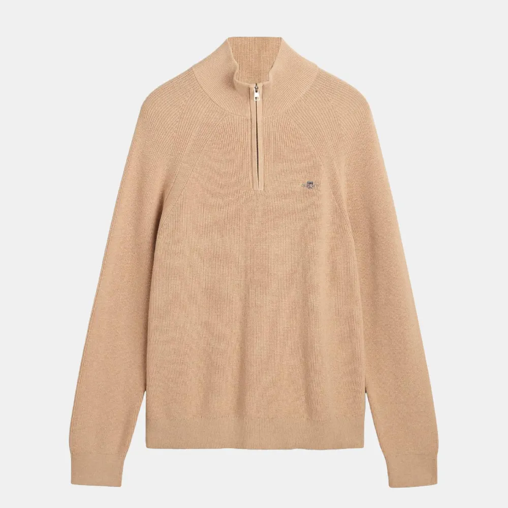 Gant Cotton Wool Rib Half Zip Fleece