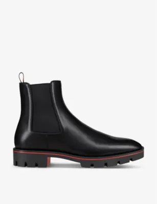 CHRISTIAN LOUBOUTIN Alpinosol leather Chelsea boots - EUR 43 / 9 UK MEN in BLACK – Mens | Boots | Biker boots
