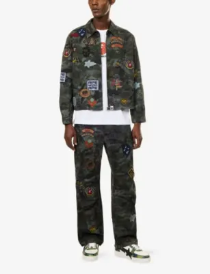 A BATHING APE Hybrid Camo Multi Badge Cotton Jacket detail 2