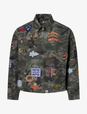 A BATHING APE Hybrid Camo Multi Badge Cotton Jacket