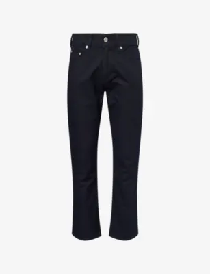 CITIZENS OF HUMANITY Elijah Straight-Leg Cotton-And-Linen Trousers - STONE BLUE