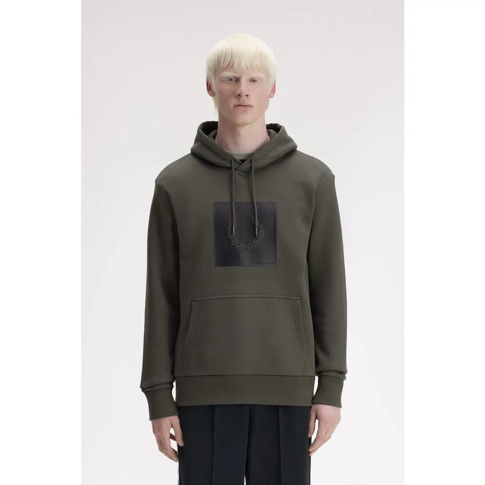 Fred Perry Men's Box Graphic Pull Over Hoodie detail 3