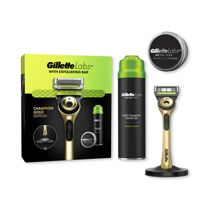 Gillette GilletteLabs With Exfoliating Bar Razor, Champion Gold Edition detail 2