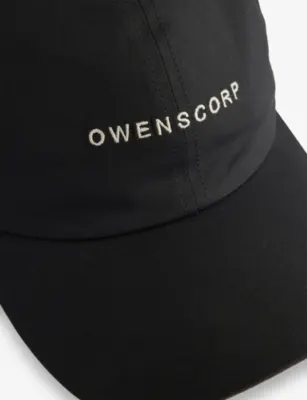 RICK OWENS Brand-Embroidered Panelled Stretch-Cotton Baseball Cap - L detail 2