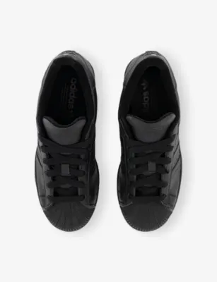 ADIDAS Superstar II Leather Trainers - 4 in BLACK BLACK BLACK, additional product view 2