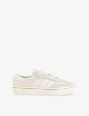 ADIDAS Samba ST Canvas and Leather Trainers - 4.5 in WONDER WHITE WHITE C – Mens | Trainers | Lace up trainers