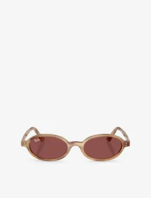 RAY-BAN RB4472 Oval-Frame Injected Sunglasses