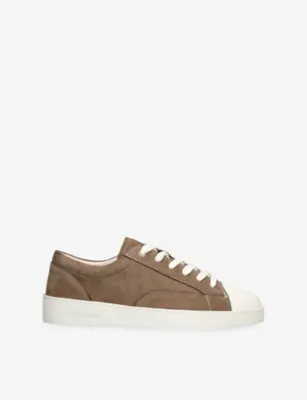 JUDE LLOW Nico Suede Trainers - EUR 40 / 6 UK MEN in TAUPE – Mens | Trainers | Lace up trainers