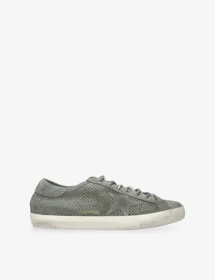 GOLDEN GOOSE Super Star 35567 Perforated Suede Trainers - EUR 42 / 8 UK MEN in GREY – Mens | Trainers | Lace up trainers