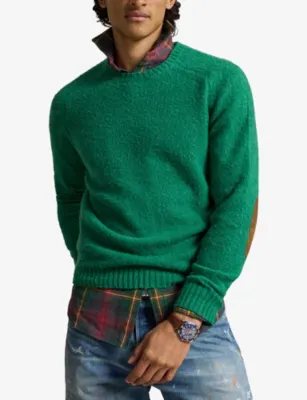 POLO RALPH LAUREN Elbow-Patch Wool And Cashmere Jumper detail 3