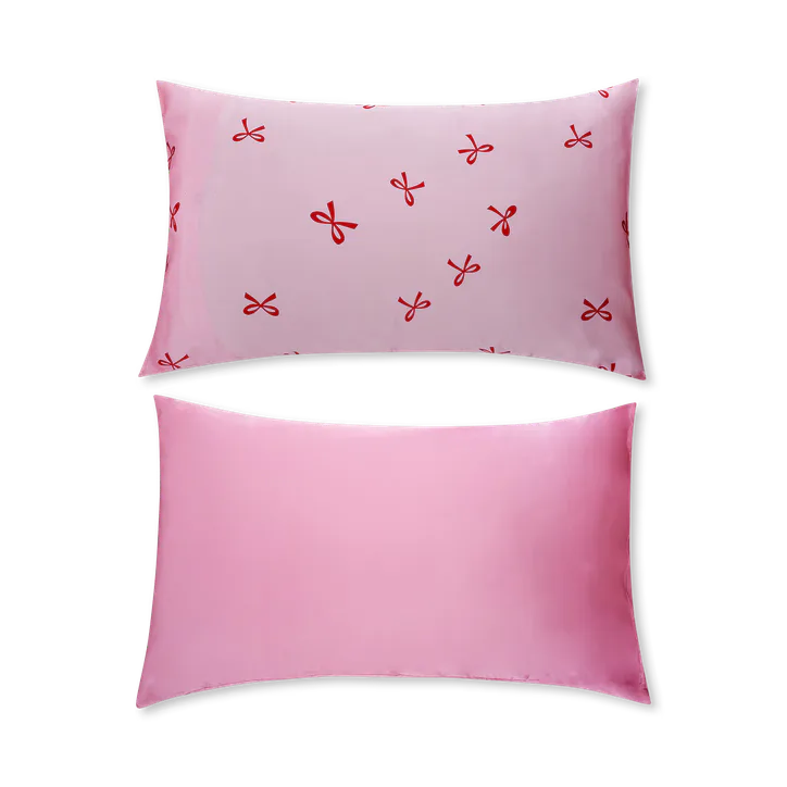 Smug Soft Satin Pillowcase Set - Red Bows – Beauty