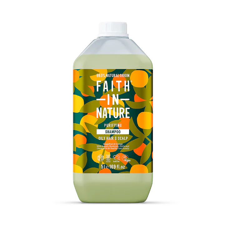 Faith in Nature Shampoo for Oily Hair Grapefruit & Orange 5L