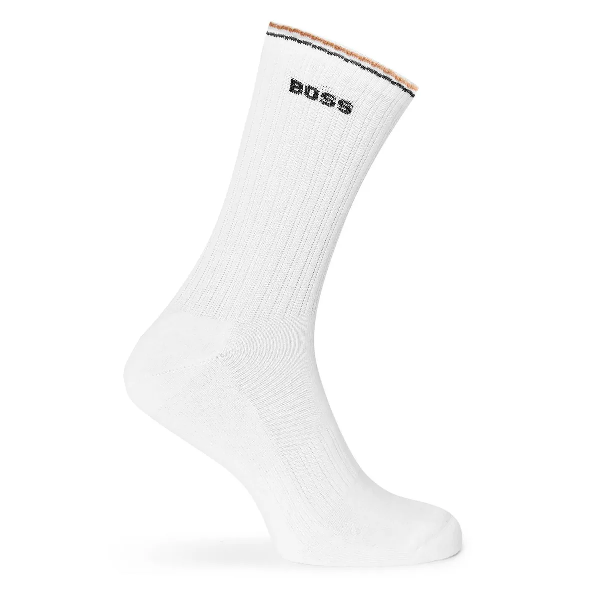Boss Men's Rib Stripe Quarter Socks