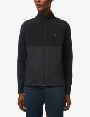 VUORI Sunday Element Logo-Print Woven Vest detail 3