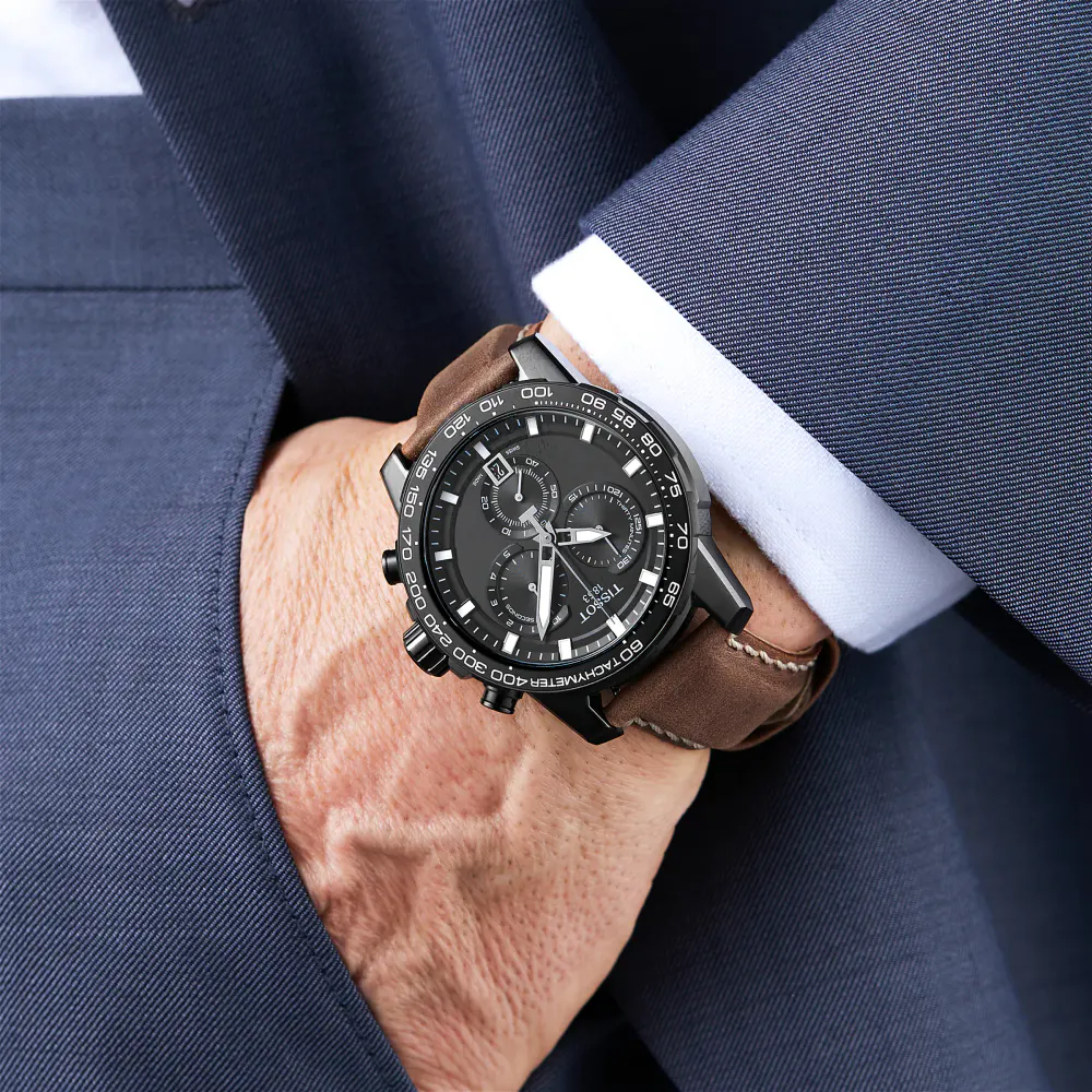 Tissot Supersport Chronograph 45.5mm Mens Watch Black in Black, additional product view 2