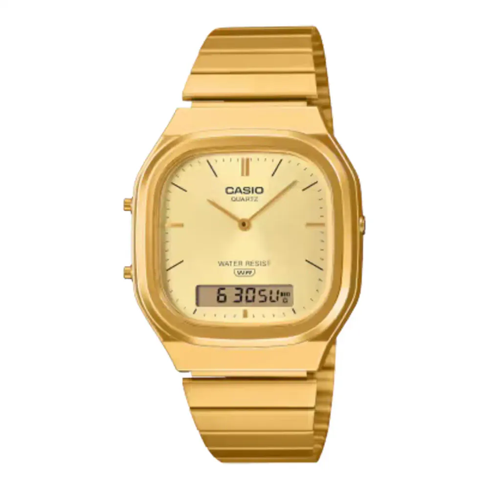 Casio Vintage Collection 40.9mm x 35.8mm Unisex Watch in Gold, additional product view 2