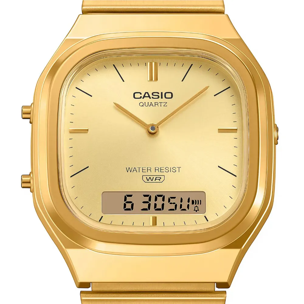 Casio Vintage Collection 40.9mm x 35.8mm Unisex Watch in Gold, additional product view 3