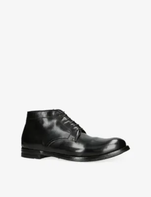 OFFICINE CREATIVE Anatomia Lace-Up Chukka Boots - EUR 42.5 / 8.5 UK MEN in BLACK, additional product view 3