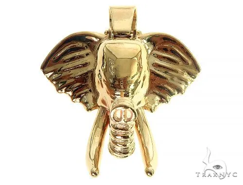 RINA - For Him CUSTOM 14K Gold Elephant Pendant 66356 in Rose Gold – Pendant
