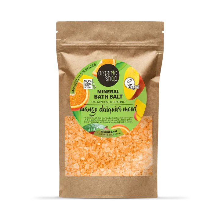 Organic Shop Mango Daiquiri Mood Calming & Hydrating Mineral Bath Salt 500g