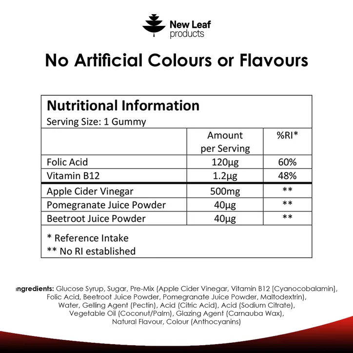 New Leaf Products Apple Cider Vinegar Gummies 30 gummies detail 3