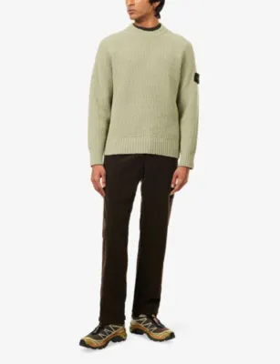 STONE ISLAND Compass-Badge Full Rib Cotton Boucle Jumper detail 2