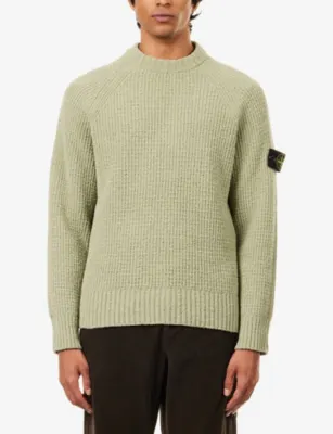 STONE ISLAND Compass-Badge Full Rib Cotton Boucle Jumper detail 3