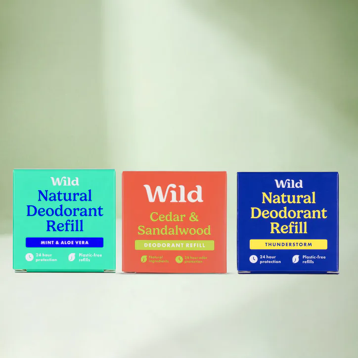 Wild Thunderstorm, Sandalwood & Cedar & Mint & Aloe Deodorant Refill Bundle