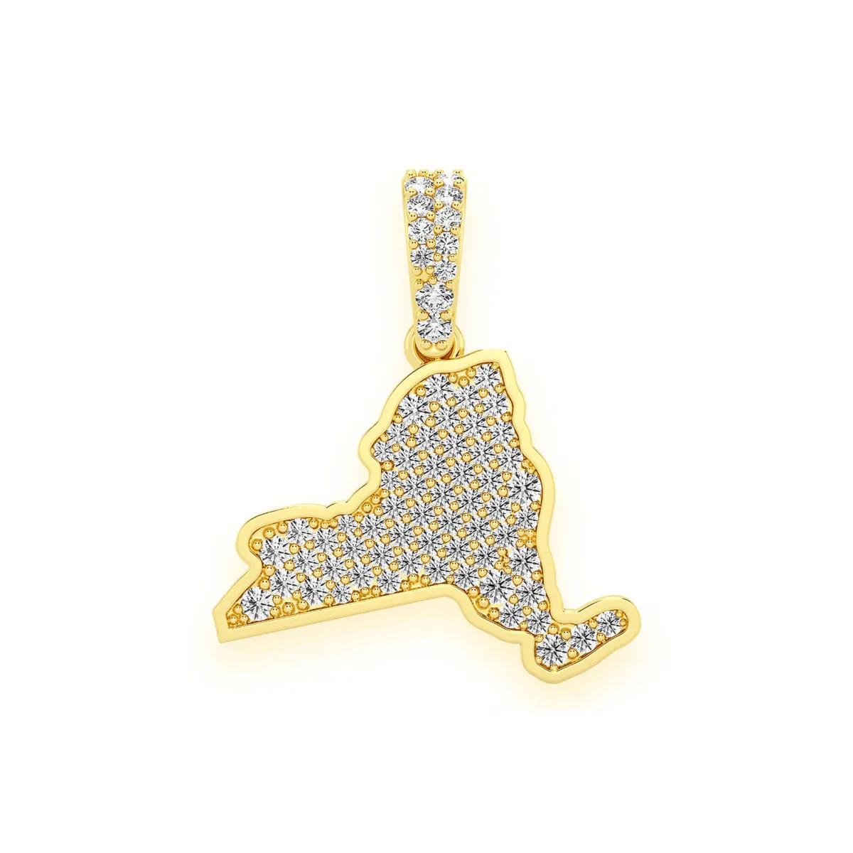 For Him US State Diamond Pendant in New York / Rose Gold / Natural Diamond – Pendant